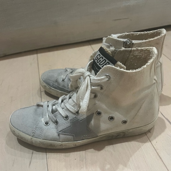 Golden Goose high top sneakers in white and grey - GGDB - Picture 2 of 6